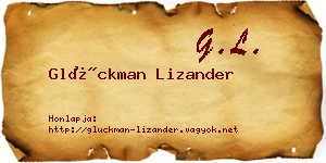 Glückman Lizander névjegykártya