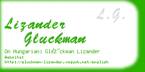 lizander gluckman business card